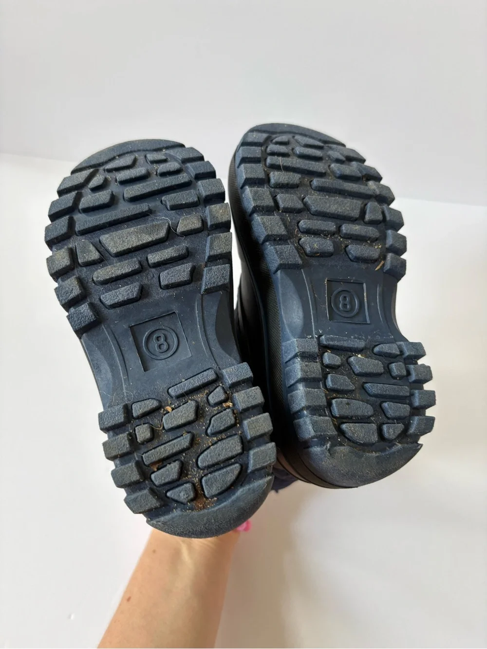 Lands‎ End Waterproof Toddler Snow Boots Insulated Warm Fleece Lined Winter 8